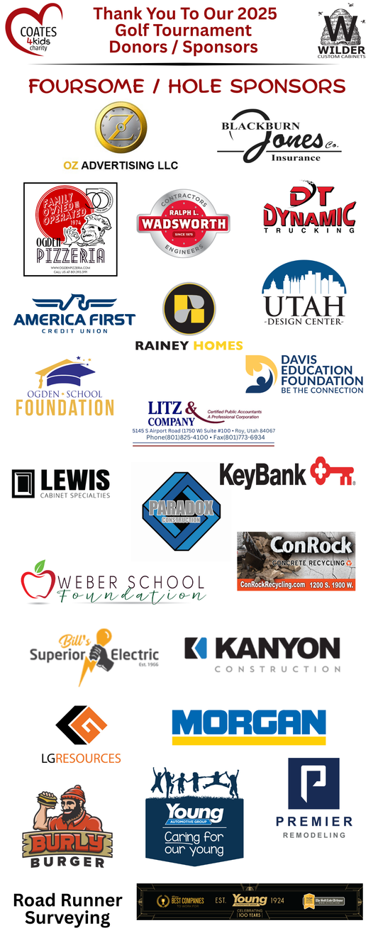 2025 Golf Tournament Sponsors & Donors